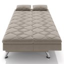 Ver imagem 7 de Sofá Cama para Sala de Estar Quarto 193cm Bela M22 Suede Bege - Mpozenato