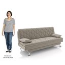 Ver imagem 5 de Sofá Cama para Sala de Estar Quarto 193cm Bela M22 Suede Bege - Mpozenato