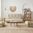 Ver imagem 4 de Colchão Futon Casal Dobrável Sofa Cama Bege Acquablock
