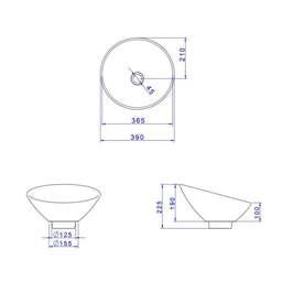 Cuba de Apoio para Lavatório Redonda Meia Lua 39cm - Deca Branco Brilhante L.1036.17 - 4