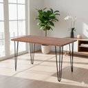 Ver imagem 1 de Mesa Industrial 128cm x 75cm Hairpin Legs Marrom/Noronha