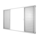 Ver imagem 2 de Janela de Alumínio Veneziana de Correr 100x100cm 6 Folhas Vidro Liso Linha Soft MGM Branco