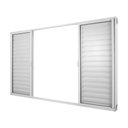 Ver imagem 2 de Janela de Alumínio Veneziana de Correr 100x100cm Vidro Liso Linha Soft MGM Branco