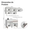 Armário de Cozinha Compacta 190cm Branco Reims Madesa 04 - 4