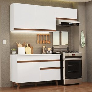 Armário de Cozinha Compacta 190cm Branco Reims Madesa 04