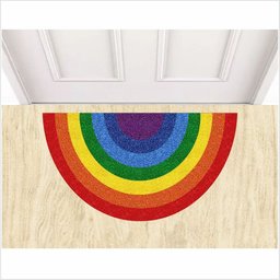 TAPETE FORMATO ARCO ÍRIS, MUITO COLORIDO E DIVERTIDO, PARA QUARTO SALA BANHEIRO COZINHA. - 1