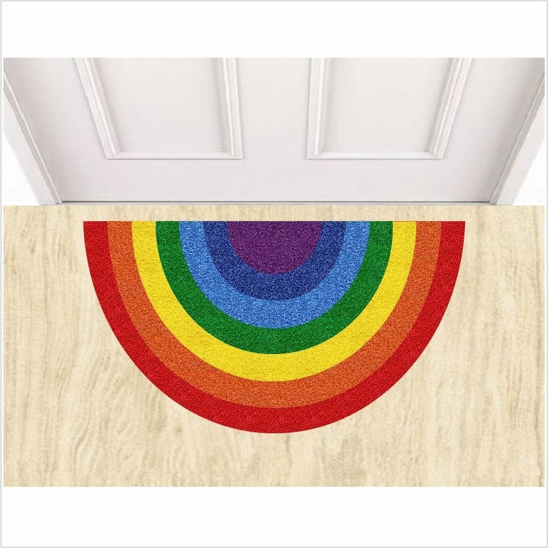 TAPETE FORMATO ARCO ÍRIS, MUITO COLORIDO E DIVERTIDO, PARA QUARTO SALA BANHEIRO COZINHA.