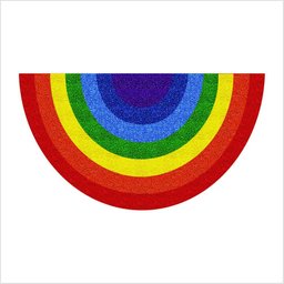 TAPETE FORMATO ARCO ÍRIS, MUITO COLORIDO E DIVERTIDO, PARA QUARTO SALA BANHEIRO COZINHA. - 2