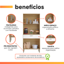 Ver imagem 4 de Kit Armario 4 Portas 1 Gaveta Cris Kit's Paraná - Freijó/supremo