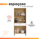 Ver imagem 5 de Kit Armario 4 Portas 1 Gaveta Cris Kit's Paraná - Freijó/supremo