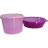 Tupperware Kit 2 Peças Tigelas 1l e 1,1l Rosa e Roxa Tupperware Kit 2 Peças Tigelas 1l e 1,1l Rosa e - 3