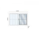 Ver imagem 2 de Janela de Alumínio de Correr 100x100cm 2 Folhas com Grade e Vidro Mini Boreal Linha Solida MGM Branco