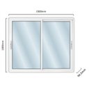 Ver imagem 2 de Janela de Alumínio de Correr 100x150cm 2 Folhas com Vidro Mini Boreal Linha Solida MGM Branco