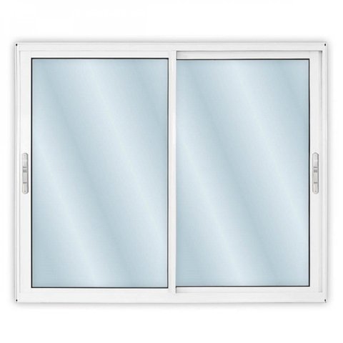 Janela de Alumínio de Correr 100x150cm 2 Folhas com Vidro Mini Boreal Linha Solida MGM Branco