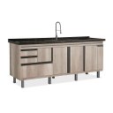 Ver imagem 1 de Gabinete de Cozinha MDF 1,94 m Elegância Suprema Rainha Dos Gabinetes:Barrique