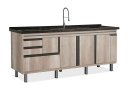 Ver imagem 1 de Gabinete de Cozinha MDF 1,94 m Elegância Suprema Rainha Dos Gabinetes:Barrique