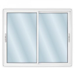 Janela de Alumínio de Correr 100x150cm 2 Folhas com Vidro Mini Boreal Linha Solida MGM  - 1