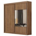 Ver imagem 2 de Guarda Roupa Casal Sienna com Espelho e Gaveteiro Milão com Chave Cumaru 23 - Horizonte