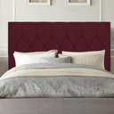Ver imagem 1 de Cabeceira Estofada Istambul Capitonê 140cm Casal Box Quarto Suede Bordô - Ahazzo Móveis