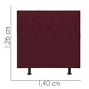 Ver imagem 3 de Cabeceira Estofada Istambul Capitonê 140cm Casal Box Quarto Suede Bordô - Ahazzo Móveis
