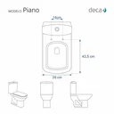 Ver imagem 3 de Assento Poliester Soft Close Piano Marrom Fosco para vaso Deca