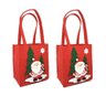 Kit 2 Sacolas Decorativas Feltro Natal Papai Noel 30cm - 1