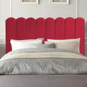 Ver imagem 1 de Cabeceira Estofada Alanis 100cm Solteiro Suede Vermelho