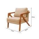 Ver imagem 4 de Poltrona Design Moderno Confortavel para Sala e Quarto Bege Mona