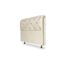 Ver imagem 1 de Cabeceira De Cama Box Daiana Casal 140cm X 118cm Suede Marfim Mz Decor