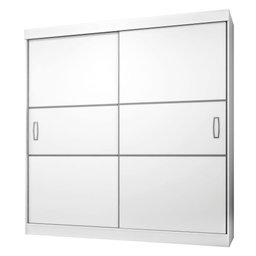 Guarda Roupa Casal 1940 2 Portas de Correr - Araplac - Branco/Preto - 1