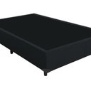 Ver imagem 2 de Cama Box Casal SP Móveis Suede Preto - 42x138x188