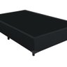 Cama Box Casal SP Móveis Suede Preto - 42x138x188 - 2