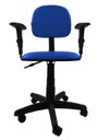 Ver imagem 2 de Cadeira Secretaria Giratoria Polo com Braco Regulavel - Couro SinteticoCorano - Azul