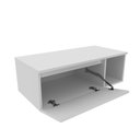 Ver imagem 3 de Balcão Gabinete Suspenso Armário Sem Cuba 80 cm 1 Porta 1 Nicho Lateral Para Banheiro Branco