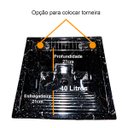 Ver imagem 3 de Tanque de Lavanderia Grande De Fibra 40L Com Suporte Para Torneira de Bancada Tanque: Preto