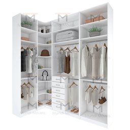 KIT CLOSET ARMÁRIO MODULAR A 2,70 M411.B MUNDI MOVEIS - 5
