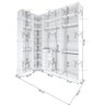 KIT CLOSET ARMÁRIO MODULAR A 2,70 M411.B MUNDI MOVEIS - 3