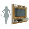 Painel para Tv até 65 Polegadas Ripado 1,80m Londres Buriti / Cacau Caemmun - 5