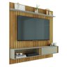 Painel para Tv até 65 Polegadas Ripado 1,80m Londres Buriti / Cacau Caemmun - 1