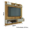 Painel para Tv até 65 Polegadas Ripado 1,80m Londres Buriti / Cacau Caemmun - 3