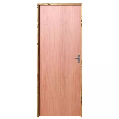 Porta de Madeira Semi-oca Padrão Curupixá Lisa Bat.14 Cm Eco Fech Comum Interna 210x82 Lado Esquerdo
