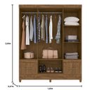 Ver imagem 4 de Guarda Roupa Ms912 165cm 6 Portas Castanho Wood Moval