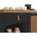 Ver imagem 4 de Aparador Café Rubi Preto/noce - Casa D Móveis