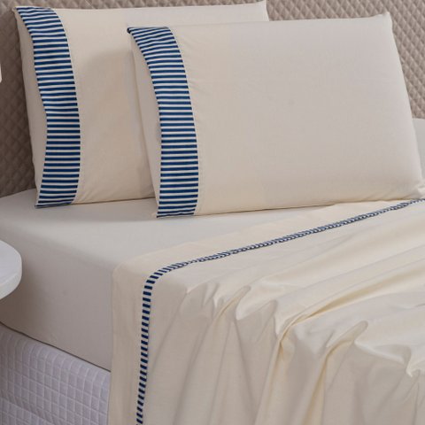 Jogo Lençol Algodão Torino King 4 Pçs Palha