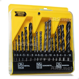 Kit Jogo de Brocas Madeira Concreto Metal 16 Peças - 4