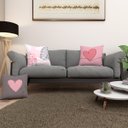 Ver imagem 2 de Kit 3 Almofadas Cheias 40cm X 40cm Decorativas Estampadas Digital Sala Sofá Quarto Flamingo