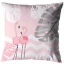 Ver imagem 3 de Kit 3 Almofadas Cheias 40cm X 40cm Decorativas Estampadas Digital Sala Sofá Quarto Flamingo