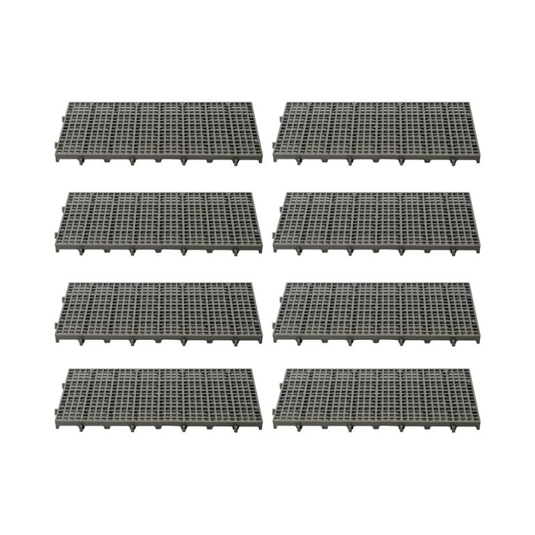 KIT - Estrado Plástico (8 un = 1m²) 2,5x25x50 Preto - Della Plast