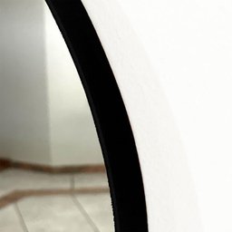 Espelho Oval 60X40Cm Com Moldura Preto - 3