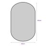 Espelho Oval 60X40Cm Com Moldura Preto - 2